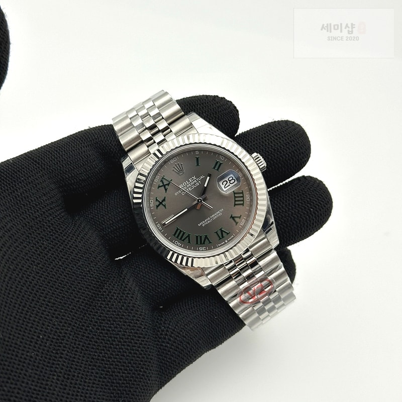 Rolex VS공장 롤렉스 데이저스트 41 스틸 슬레이트로만다이얼 쥬빌레브레이슬릿 윔블던 DJ2 41mm Jub Flt 904L SS/SS Grey/Rm VSF VS3235 시계 4번 이미지