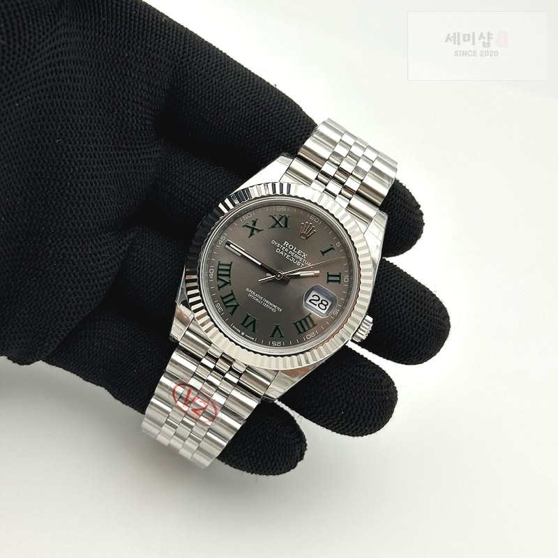 Rolex VS공장 롤렉스 데이저스트 41 스틸 슬레이트로만다이얼 쥬빌레브레이슬릿 윔블던 DJ2 41mm Jub Flt 904L SS/SS Grey/Rm VSF VS3235 시계 5번 이미지
