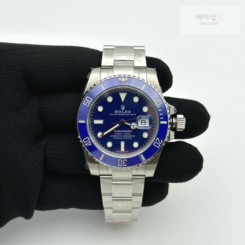 Rolex VS공장 롤렉스 서브마리너 40 블루다이얼 브레이슬릿 스머프 3135 Submariner 116619LB 904L SS/SS Blue VSF VS3135 시계 1번 이미지