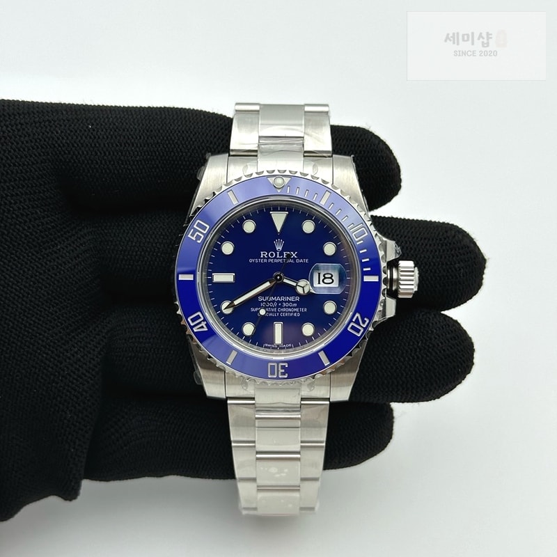 Rolex VS공장 롤렉스 서브마리너 40 블루다이얼 브레이슬릿 스머프 3135 Submariner 116619LB 904L SS/SS Blue VSF VS3135 시계 2번 이미지