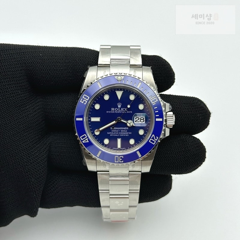 Rolex VS공장 롤렉스 서브마리너 40 블루다이얼 브레이슬릿 스머프 3135 Submariner 116619LB 904L SS/SS Blue VSF VS3135 시계 3번 이미지