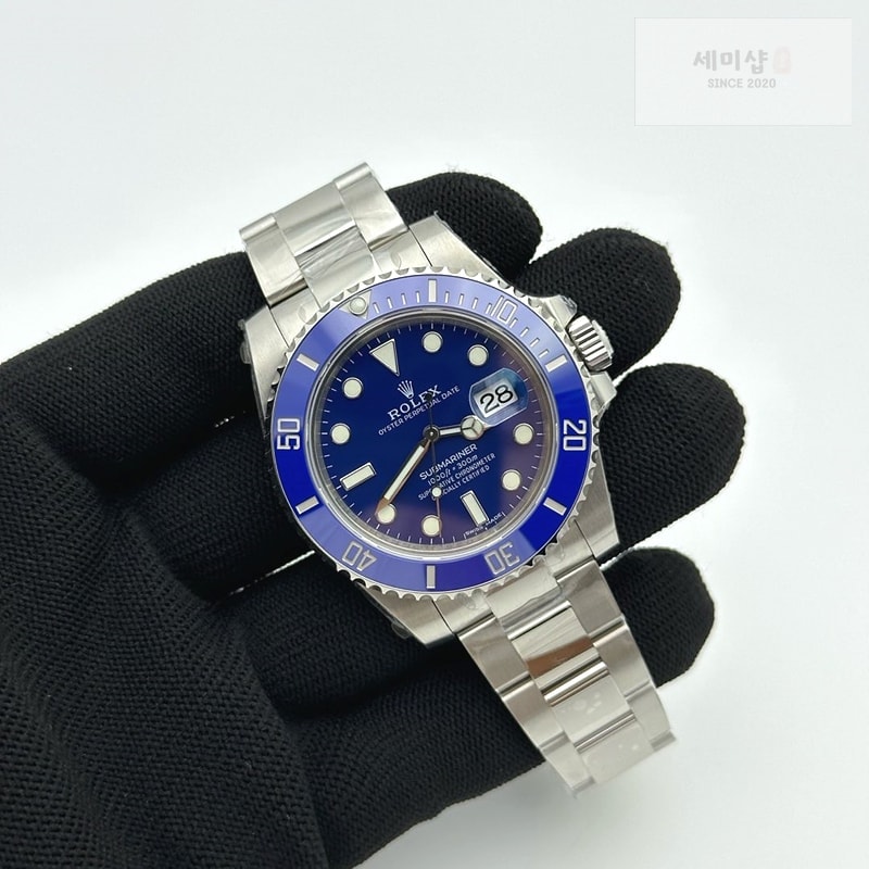 Rolex VS공장 롤렉스 서브마리너 40 블루다이얼 브레이슬릿 스머프 3135 Submariner 116619LB 904L SS/SS Blue VSF VS3135 시계 4번 이미지