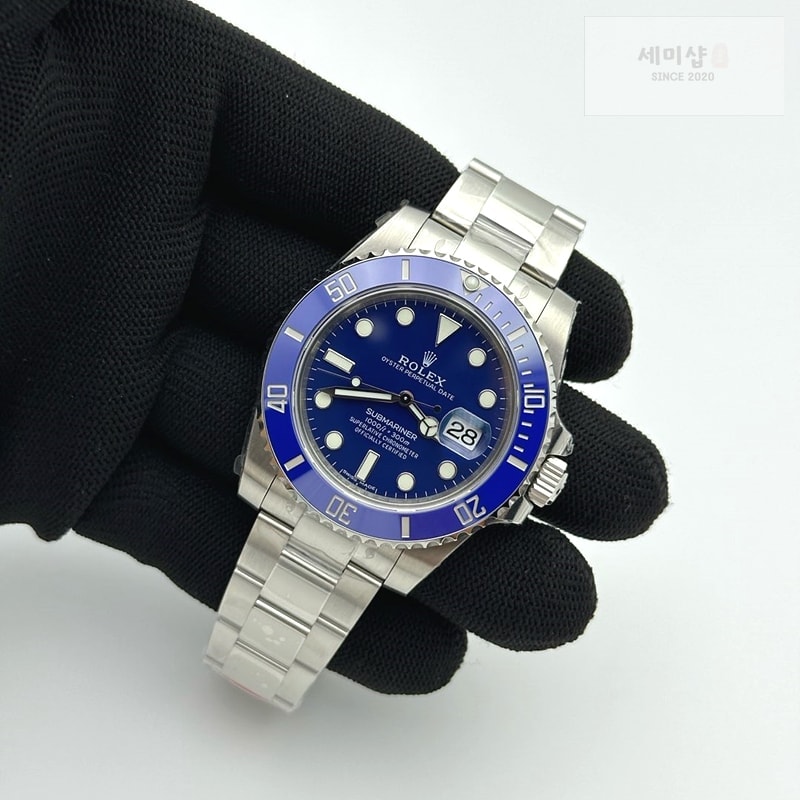 Rolex VS공장 롤렉스 서브마리너 40 블루다이얼 브레이슬릿 스머프 3135 Submariner 116619LB 904L SS/SS Blue VSF VS3135 시계 5번 이미지
