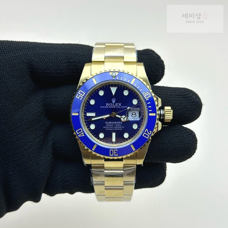 Rolex BP공장 롤렉스 서브마리너 41 옐로우골드금통 블루다이얼 2813무브 28800진동 청금통 Submariner 41mm 126618 LB YG BP Best Edition Blue Dial on YG Bracelet 시계 1번 이미지