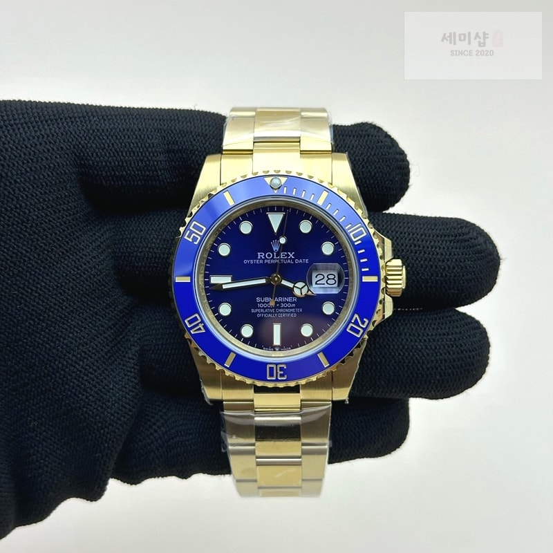 Rolex BP공장 롤렉스 서브마리너 41 옐로우골드금통 블루다이얼 2813무브 28800진동 청금통 Submariner 41mm 126618 LB YG BP Best Edition Blue Dial on YG Bracelet 시계 3번 이미지