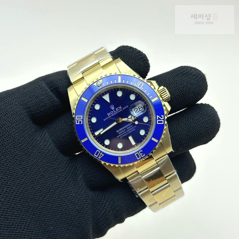 Rolex BP공장 롤렉스 서브마리너 41 옐로우골드금통 블루다이얼 2813무브 28800진동 청금통 Submariner 41mm 126618 LB YG BP Best Edition Blue Dial on YG Bracelet 시계 4번 이미지