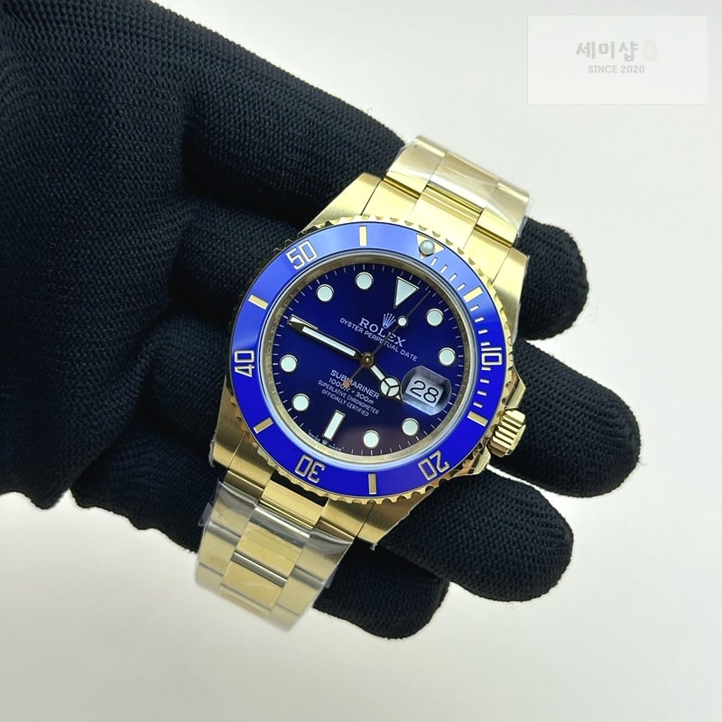 Rolex BP공장 롤렉스 서브마리너 41 옐로우골드금통 블루다이얼 2813무브 28800진동 청금통 Submariner 41mm 126618 LB YG BP Best Edition Blue Dial on YG Bracelet 시계 5번 이미지