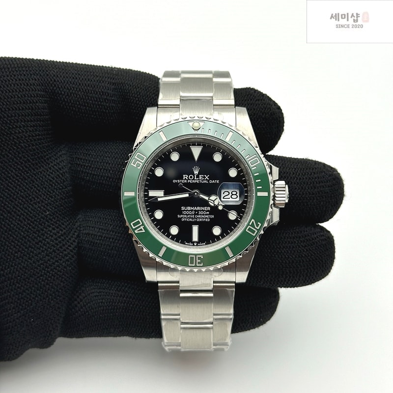 Rolex VS공장 롤렉스 서브마리너 41 스타벅스 그린 스틸 오이스터브레이슬릿 2824 시계 3번 이미지