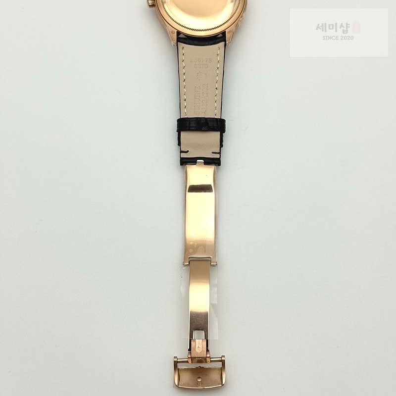Rolex KZ공장 롤렉스 셀리니 로즈골드 금통 화이트다이얼 가죽스트랩 Cellini 50535 Moonphase RG KZF Best Edition White dial on leather strap A3195 (free a tool) 시계 9번 이미지