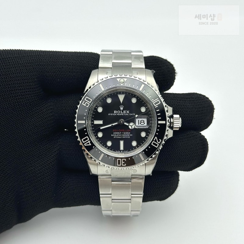 Rolex VS공장 롤렉스 씨드웰러 레드 스틸 블랙다이얼 브레이슬릿 Sea-Dweller 126600 VSF 1:1 Best Edition Black Dial On 904L SS Case and Bracelet VS3235 시계 2번 이미지