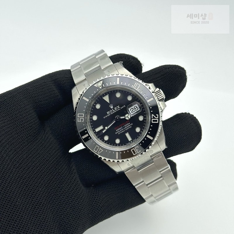 Rolex VS공장 롤렉스 씨드웰러 레드 스틸 블랙다이얼 브레이슬릿 Sea-Dweller 126600 VSF 1:1 Best Edition Black Dial On 904L SS Case and Bracelet VS3235 시계 4번 이미지