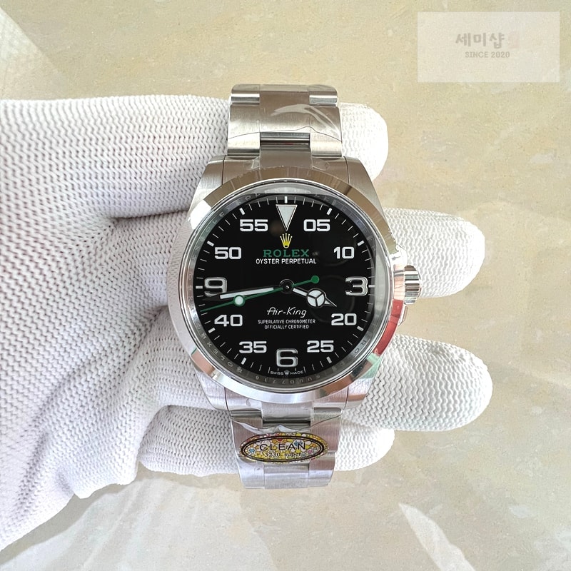 Rolex Clean공장 롤렉스 에어킹 블랙다이얼 브레이슬릿 클린공장 Air-King 126900 Clean 1:1 Best Edition 904L Steel Black Dial on SS Bracelet VR3230 시계 1번 이미지