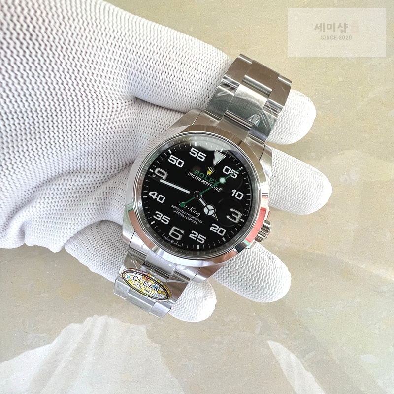 Rolex Clean공장 롤렉스 에어킹 블랙다이얼 브레이슬릿 클린공장 Air-King 126900 Clean 1:1 Best Edition 904L Steel Black Dial on SS Bracelet VR3230 시계 3번 이미지