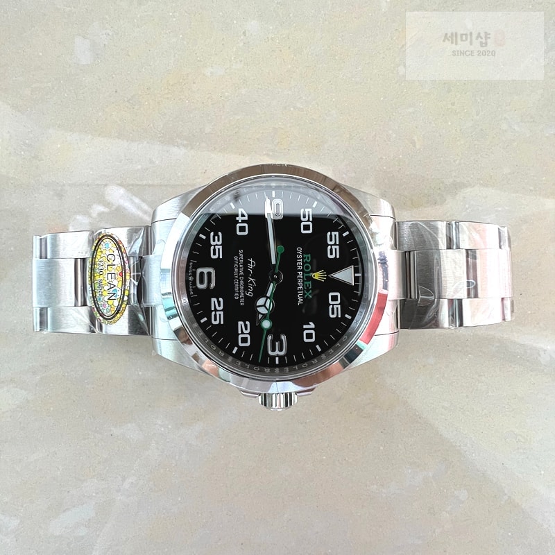 Rolex Clean공장 롤렉스 에어킹 블랙다이얼 브레이슬릿 클린공장 Air-King 126900 Clean 1:1 Best Edition 904L Steel Black Dial on SS Bracelet VR3230 시계 4번 이미지