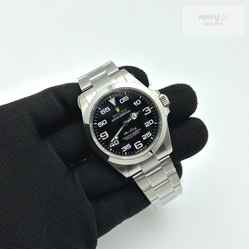 Rolex VS공장 롤렉스 에어킹 블랙다이얼 브레이슬릿 Air-King 126900 VSF 1:1 Best Edition 904L Steel Black Dial on SS Bracelet VS3230 시계 2번 이미지