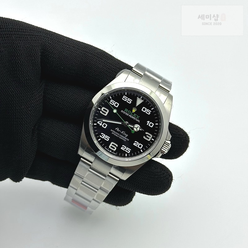 Rolex VS공장 롤렉스 에어킹 블랙다이얼 브레이슬릿 Air-King 126900 VSF 1:1 Best Edition 904L Steel Black Dial on SS Bracelet VS3230 시계 3번 이미지