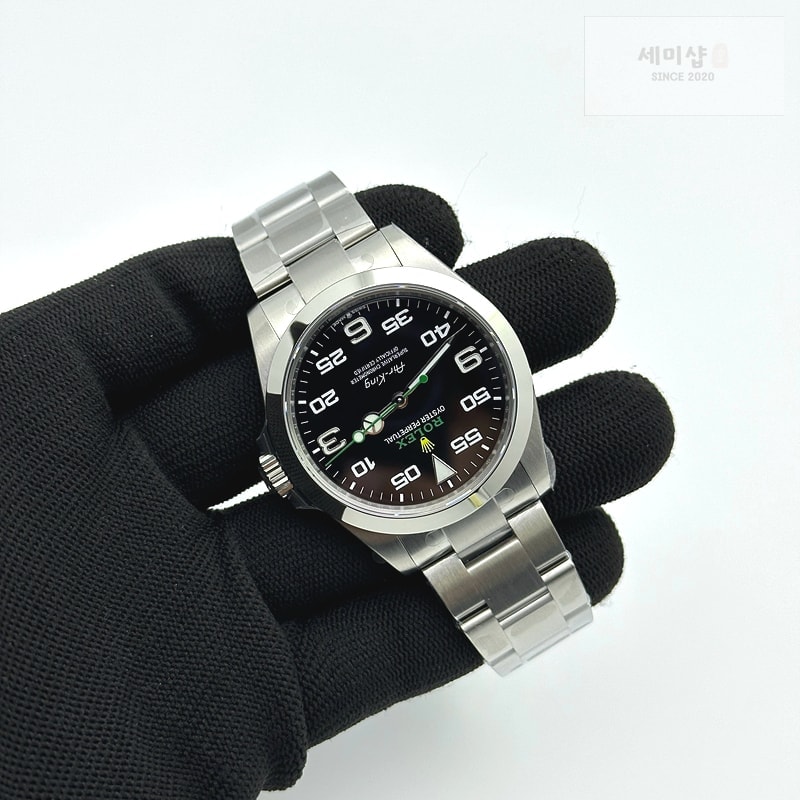 Rolex VS공장 롤렉스 에어킹 블랙다이얼 브레이슬릿 Air-King 126900 VSF 1:1 Best Edition 904L Steel Black Dial on SS Bracelet VS3230 시계 4번 이미지