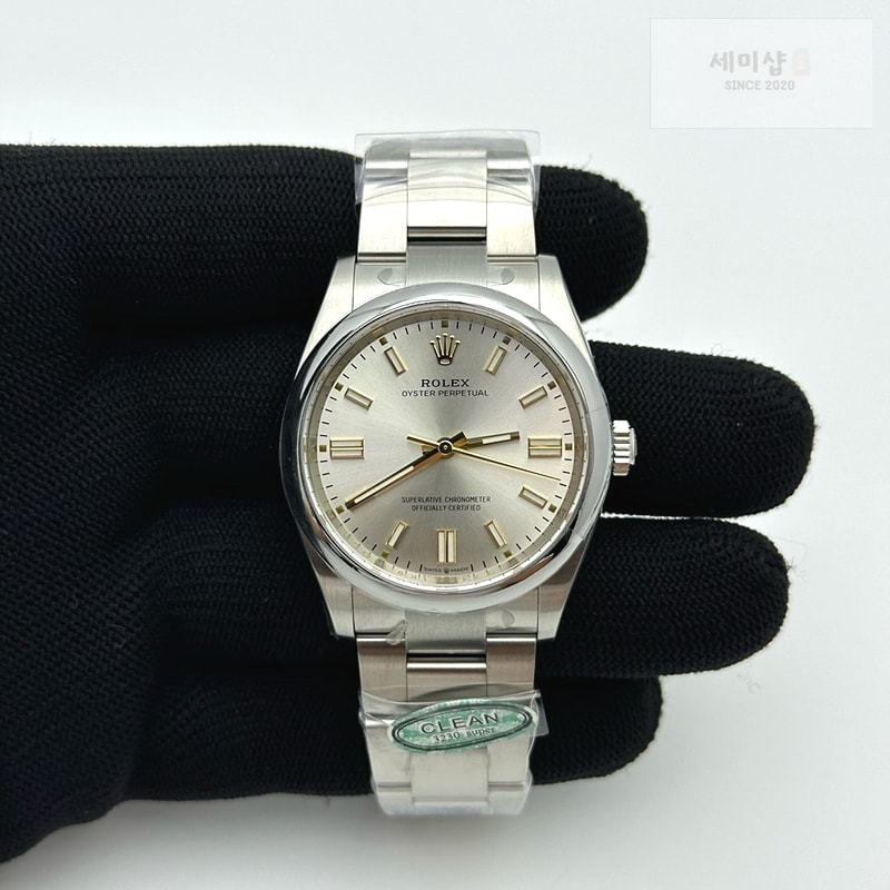 Rolex CLEAN공장 롤렉스 오이스터퍼페츄얼 36 실버다이얼 브레이슬릿 클린공장 Oyster Perpetual 126000 36mm Clean 1:1 Best Edition 904L Steel Silver Dial VR3230 시계 1번 이미지