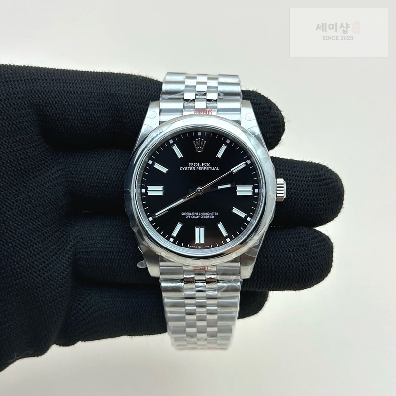 Rolex GM공장 롤렉스 오이스터퍼페츄얼 41 스틸 블랙다이얼 바인덱스 쥬빌레브레이슬릿 VR3230 GMF Rolex Oyster Perpetual 41 Black Dial Jubilee Braelet 시계 1번 이미지