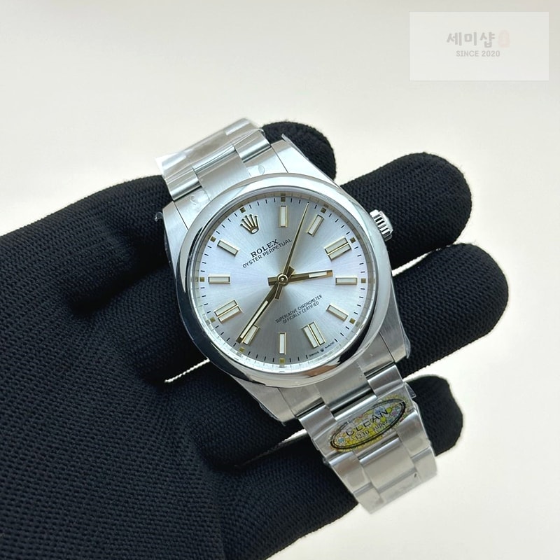 Rolex CLEAN공장 롤렉스 오이스터퍼페츄얼 41 실버다이얼 브레이슬릿 클린공장Oyster Perpetual 124300 41mm Clean 1:1 Best Edition 904L Steel Silver Dial VR3230 시계 2번 이미지