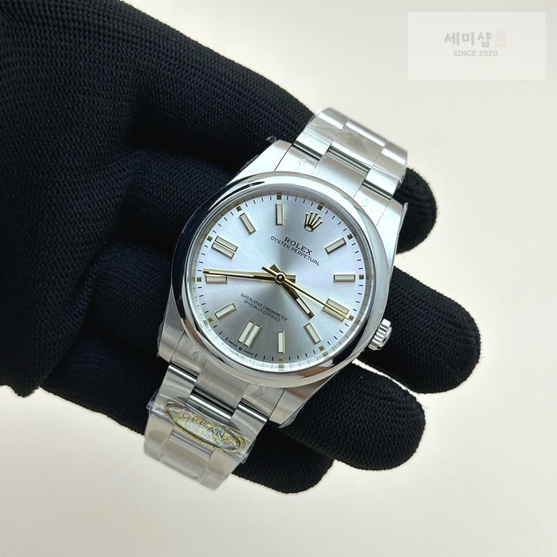 Rolex CLEAN공장 롤렉스 오이스터퍼페츄얼 41 실버다이얼 브레이슬릿 클린공장Oyster Perpetual 124300 41mm Clean 1:1 Best Edition 904L Steel Silver Dial VR3230 시계 3번 이미지