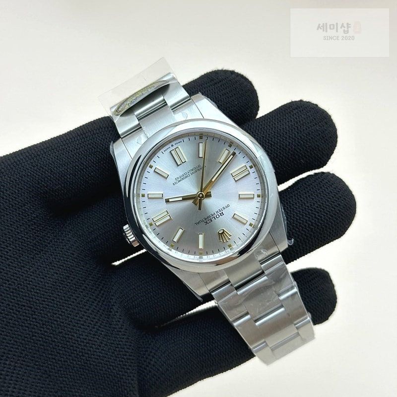 Rolex CLEAN공장 롤렉스 오이스터퍼페츄얼 41 실버다이얼 브레이슬릿 클린공장Oyster Perpetual 124300 41mm Clean 1:1 Best Edition 904L Steel Silver Dial VR3230 시계 4번 이미지