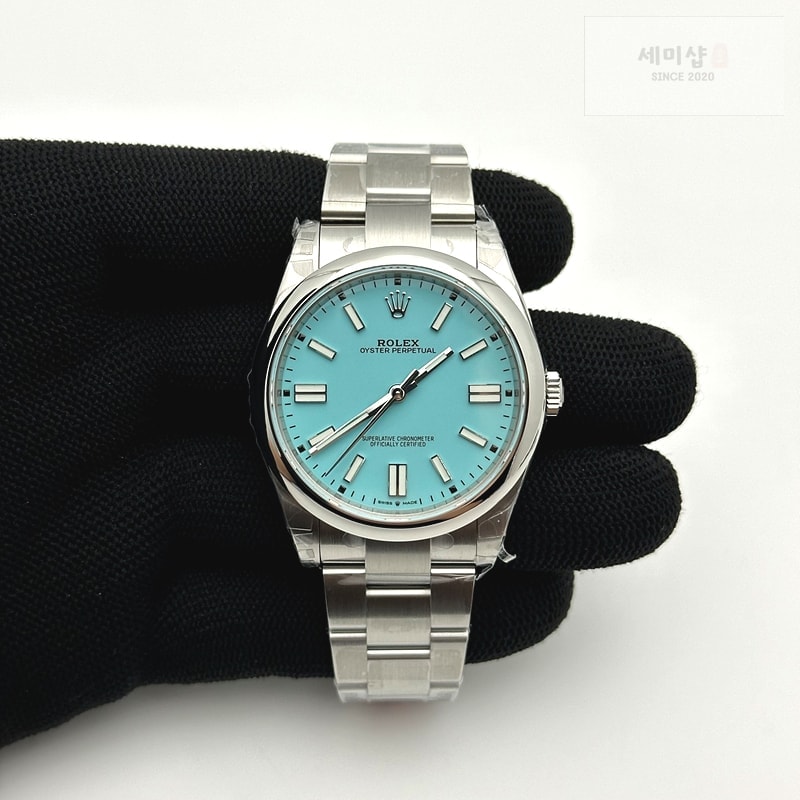 Rolex VS공장 롤렉스 오이스터퍼페츄얼 41 티파니블루다이얼 브레이슬릿 Oyster Perpetual 124300 41mm VSF 1:1 Best Edition 904L Steel Tiffany Blue Dial VS3235 시계 1번 이미지