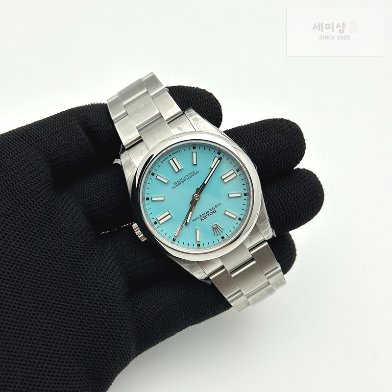Rolex VS공장 롤렉스 오이스터퍼페츄얼 41 티파니블루다이얼 브레이슬릿 Oyster Perpetual 124300 41mm VSF 1:1 Best Edition 904L Steel Tiffany Blue Dial VS3235 시계 4번 이미지