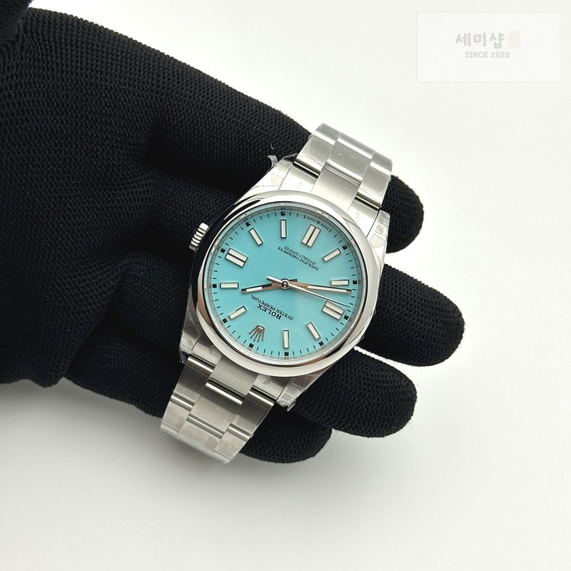 Rolex VS공장 롤렉스 오이스터퍼페츄얼 41 티파니블루다이얼 브레이슬릿 Oyster Perpetual 124300 41mm VSF 1:1 Best Edition 904L Steel Tiffany Blue Dial VS3235 시계 5번 이미지