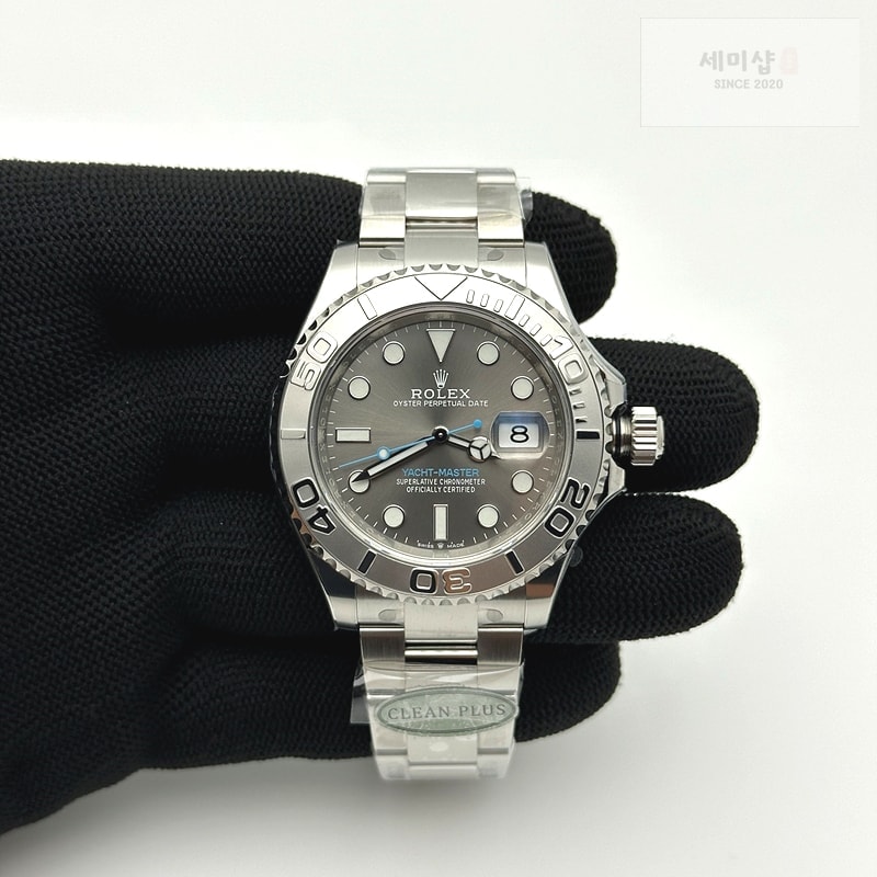Rolex CLEAN공장 롤렉스 요트마스터 40 스틸 그레이다이얼 브레이슬릿 다크로듐 클린공장 ROLYM210B - YachtMaster 116622 904L SS/SS D-Grey Clean VR3235 시계 1번 이미지