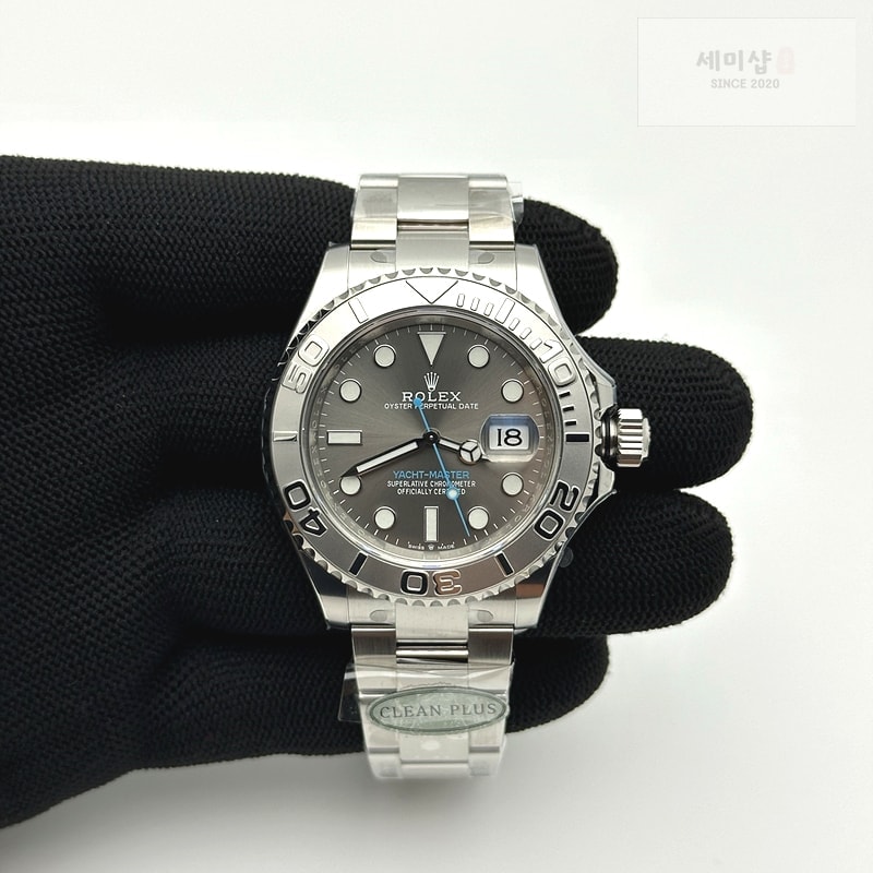 Rolex CLEAN공장 롤렉스 요트마스터 40 스틸 그레이다이얼 브레이슬릿 다크로듐 클린공장 ROLYM210B - YachtMaster 116622 904L SS/SS D-Grey Clean VR3235 시계 2번 이미지
