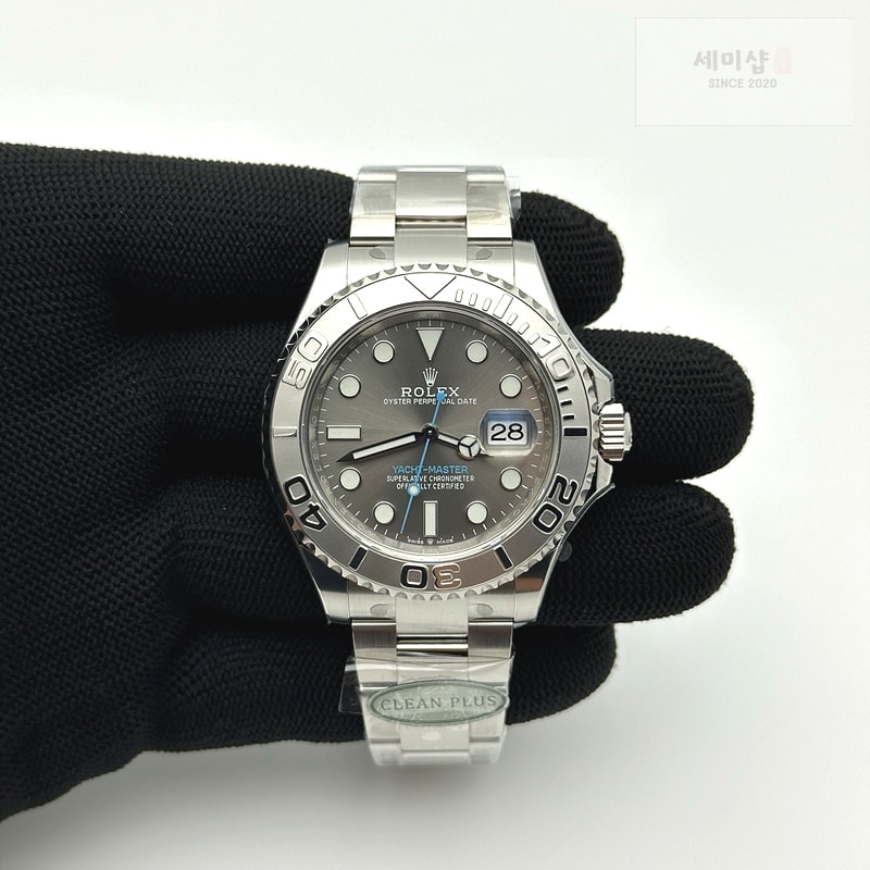 Rolex CLEAN공장 롤렉스 요트마스터 40 스틸 그레이다이얼 브레이슬릿 다크로듐 클린공장 ROLYM210B - YachtMaster 116622 904L SS/SS D-Grey Clean VR3235 시계 3번 이미지