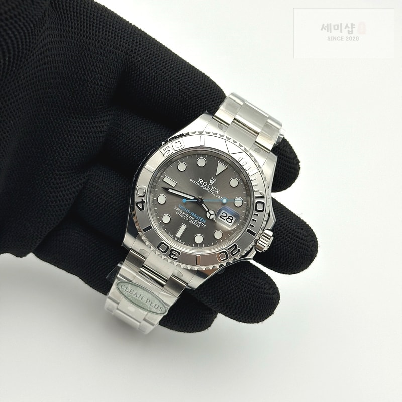 Rolex CLEAN공장 롤렉스 요트마스터 40 스틸 그레이다이얼 브레이슬릿 다크로듐 클린공장 ROLYM210B - YachtMaster 116622 904L SS/SS D-Grey Clean VR3235 시계 5번 이미지