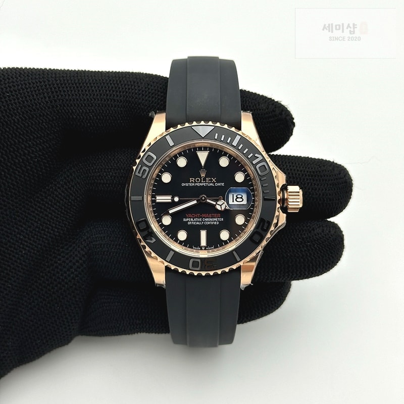 Rolex CLEAN공장 롤렉스 요트마스터 40 에버로즈골드금통 블랙다이얼 러버스트랩 클린공장 ROLYM218 - YachtMaster 126655 40mm RG/RU Blk Clean VR3235 시계 2번 이미지