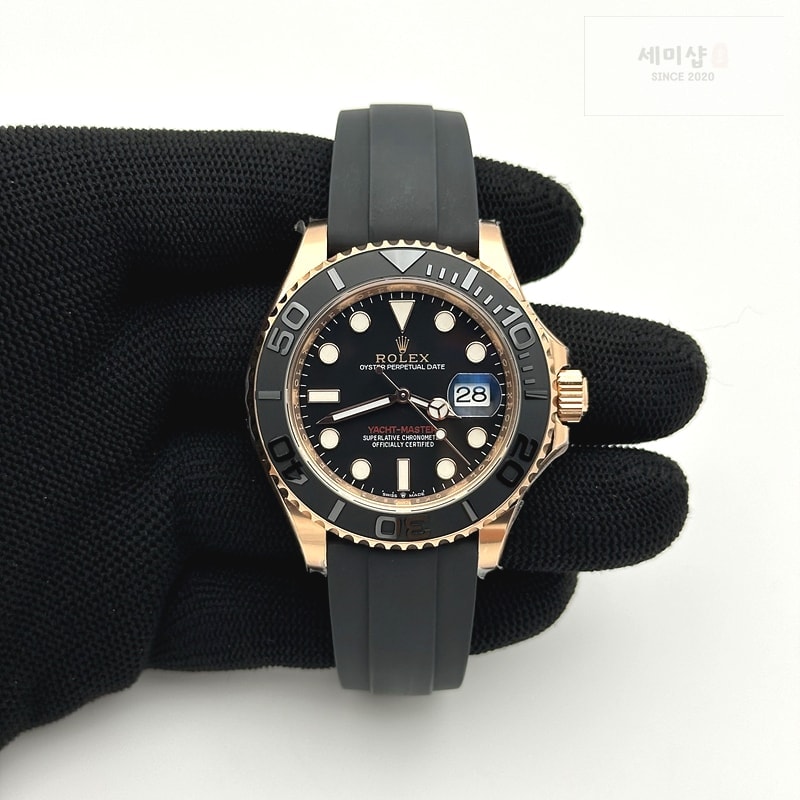 Rolex CLEAN공장 롤렉스 요트마스터 40 에버로즈골드금통 블랙다이얼 러버스트랩 클린공장 ROLYM218 - YachtMaster 126655 40mm RG/RU Blk Clean VR3235 시계 3번 이미지