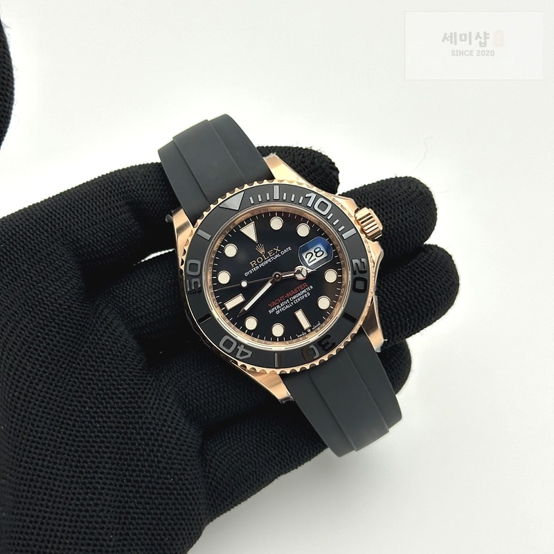 Rolex CLEAN공장 롤렉스 요트마스터 40 에버로즈골드금통 블랙다이얼 러버스트랩 클린공장 ROLYM218 - YachtMaster 126655 40mm RG/RU Blk Clean VR3235 시계 4번 이미지