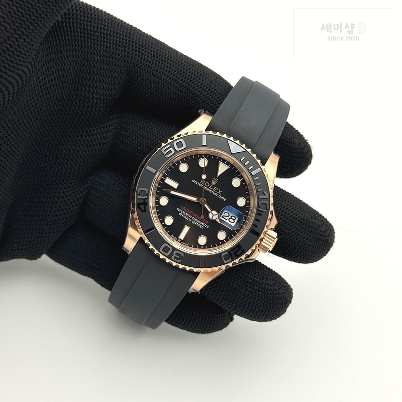 Rolex CLEAN공장 롤렉스 요트마스터 40 에버로즈골드금통 블랙다이얼 러버스트랩 클린공장 ROLYM218 - YachtMaster 126655 40mm RG/RU Blk Clean VR3235 시계 5번 이미지