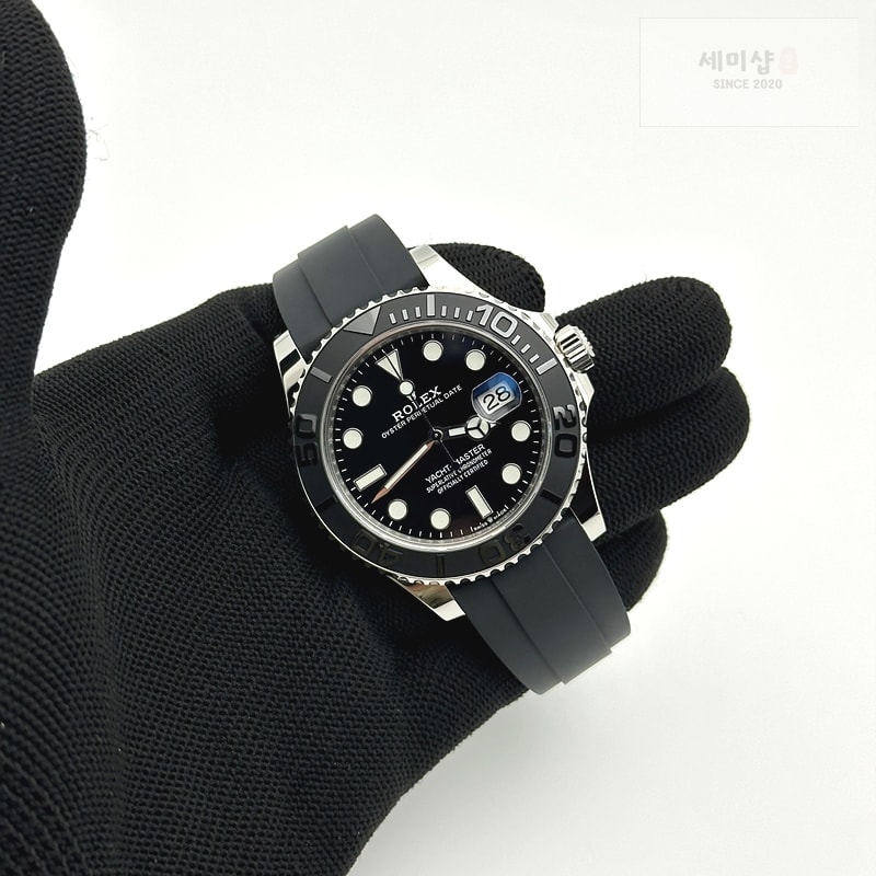 Rolex Clean공장 롤렉스 요트마스터 42 스틸 블랙다이얼 러버스트랩 클린 Yacht-Master 42mm 226659 Clean 1:1 Best Edition 3D Black Ceramic Bezel on Oysterflex Strap VR3235 클린공장 시계 4번 이미지