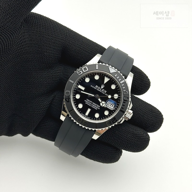 Rolex Clean공장 롤렉스 요트마스터 42 스틸 블랙다이얼 러버스트랩 클린 Yacht-Master 42mm 226659 Clean 1:1 Best Edition 3D Black Ceramic Bezel on Oysterflex Strap VR3235 클린공장 시계 5번 이미지