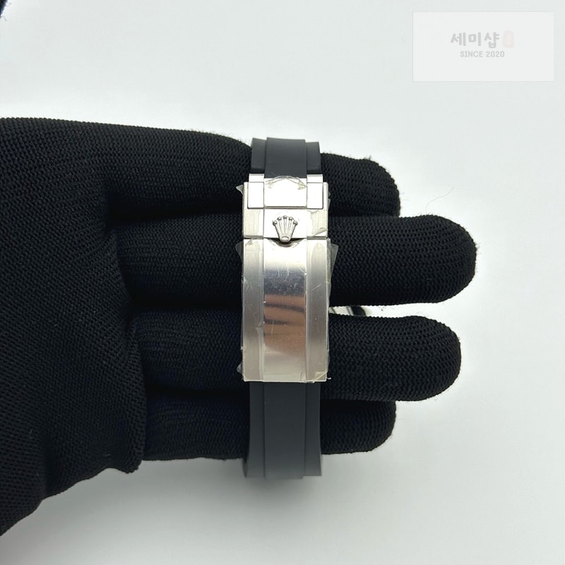 Rolex KF공장 롤렉스 요트마스터 42 스틸 블랙다이얼 러버스트랩 텅스텐 Yacht-Master 226659 KF 1:1 Best Edition YG Wrapped on Oysterflex Strap VR3235 (Gen Weight) 시계 6번 이미지