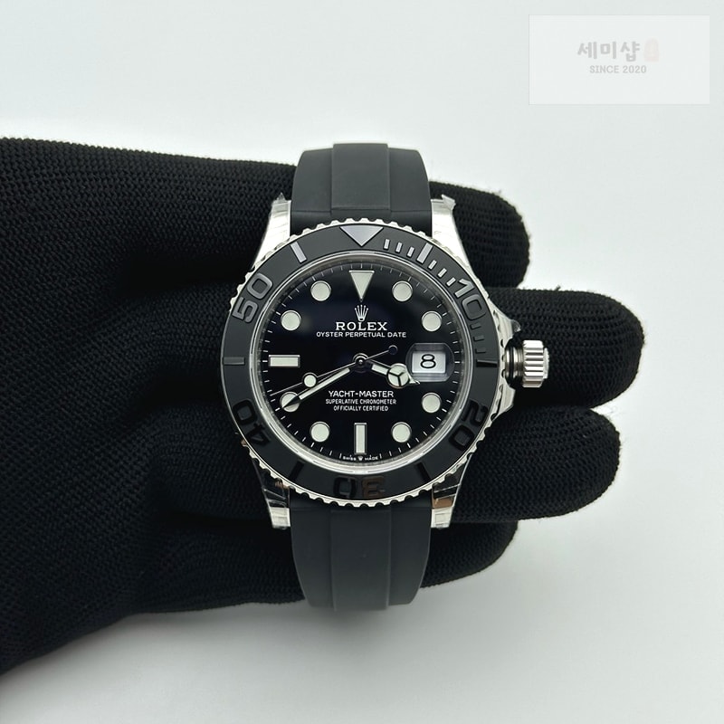 Rolex VS공장 롤렉스 요트마스터 42 스틸 블랙다이얼 러버스트랩 226659 YachtMaster 226659 42mm 시계 1번 이미지
