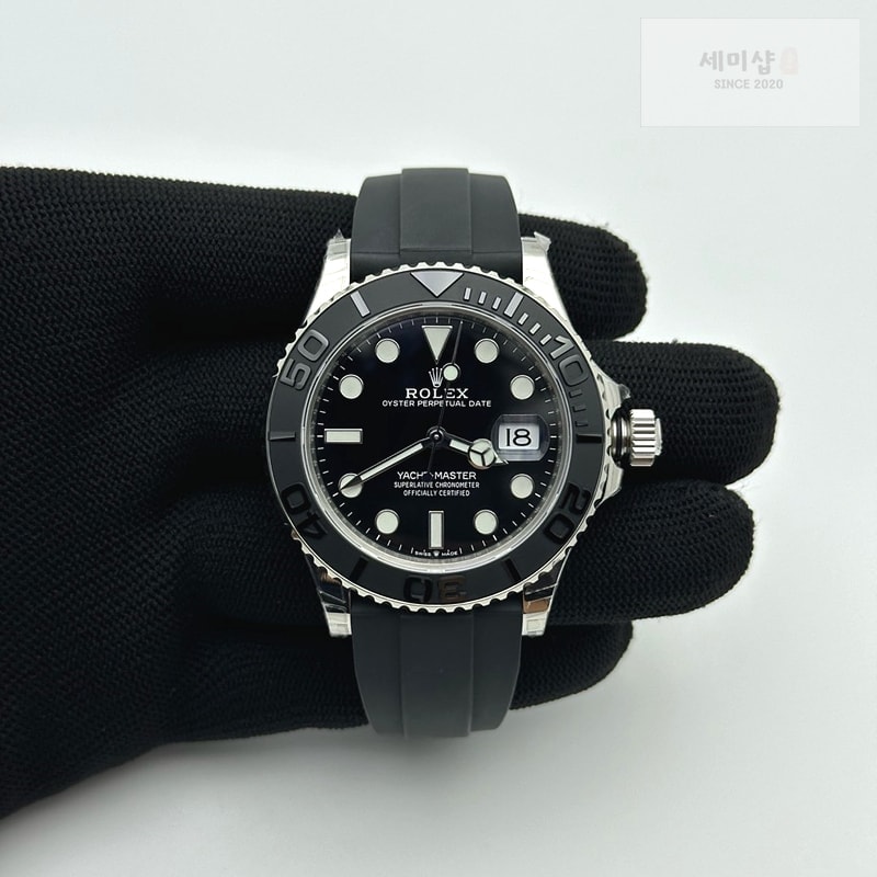 Rolex VS공장 롤렉스 요트마스터 42 스틸 블랙다이얼 러버스트랩 226659 YachtMaster 226659 42mm 시계 2번 이미지