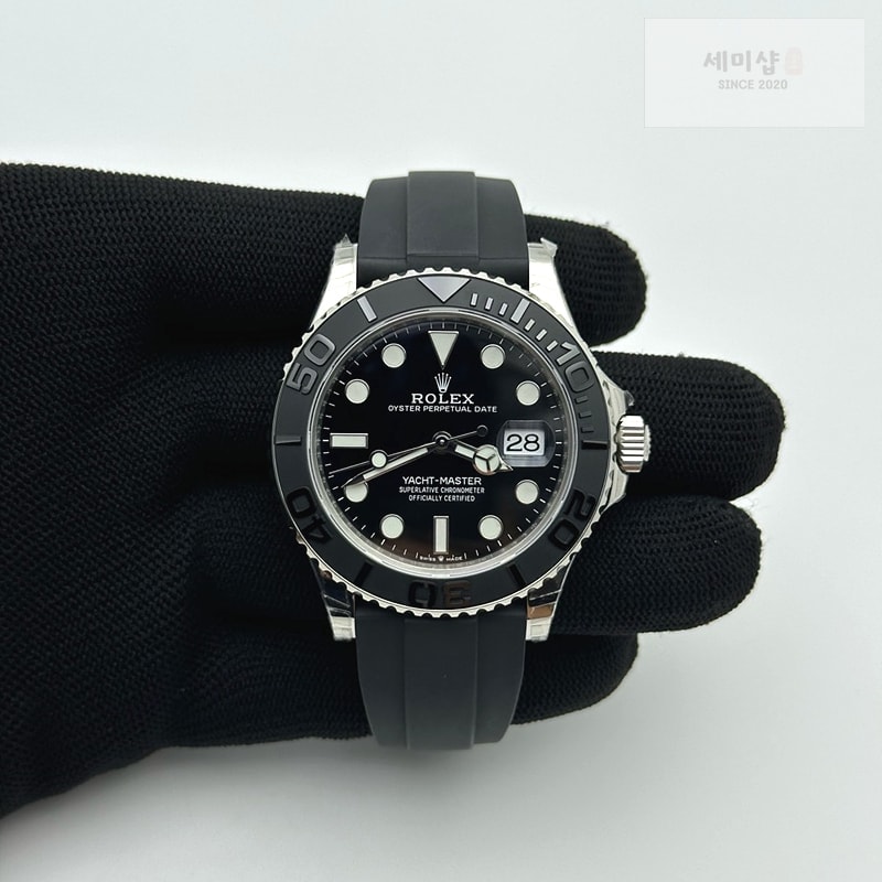 Rolex VS공장 롤렉스 요트마스터 42 스틸 블랙다이얼 러버스트랩 226659 YachtMaster 226659 42mm 시계 3번 이미지