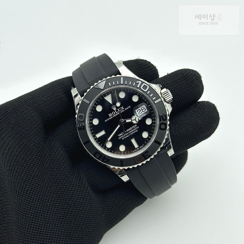 Rolex VS공장 롤렉스 요트마스터 42 스틸 블랙다이얼 러버스트랩 226659 YachtMaster 226659 42mm 시계 4번 이미지