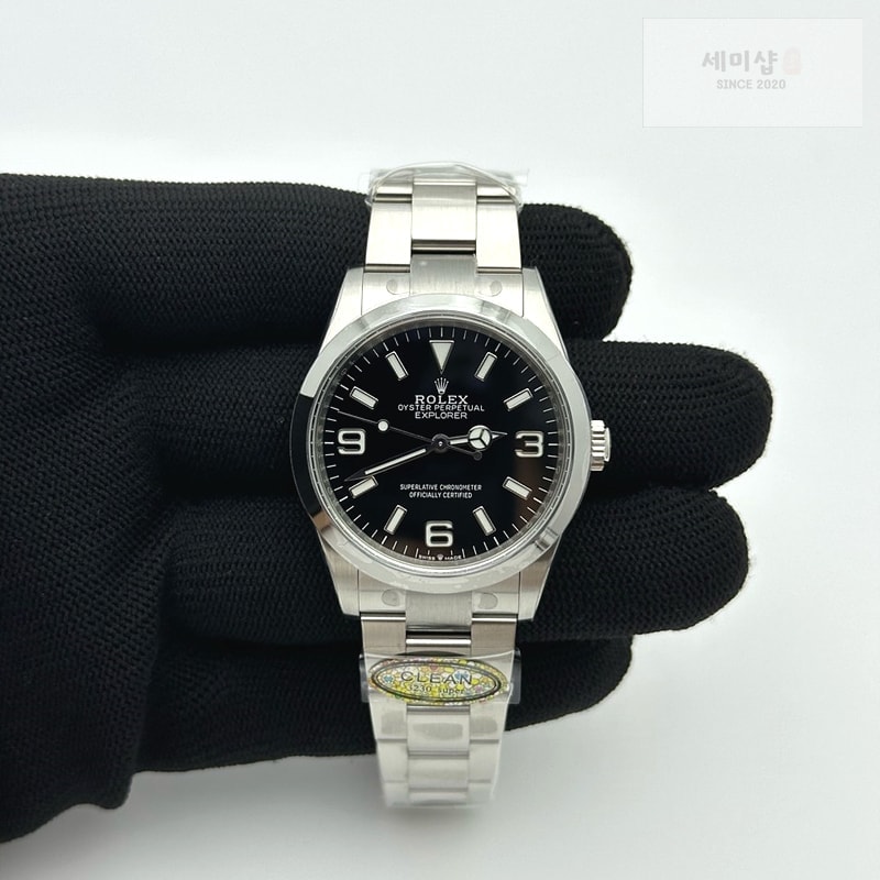 Rolex Clean공장 롤렉스 익스플로러 36 124270 스틸 블랙다이얼 브레이슬릿 클린공장 Explorer 124270 36mm 904L Steel Clean 1:1 Best Edition Black Dial on SS Bracelet VR3230 시계 1번 이미지
