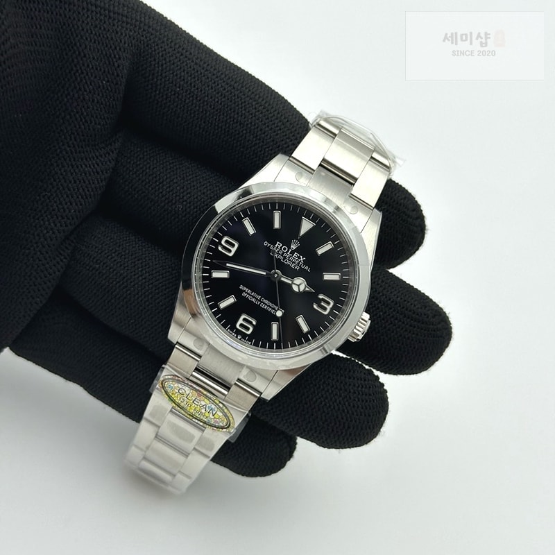 Rolex Clean공장 롤렉스 익스플로러 36 124270 스틸 블랙다이얼 브레이슬릿 클린공장 Explorer 124270 36mm 904L Steel Clean 1:1 Best Edition Black Dial on SS Bracelet VR3230 시계 2번 이미지