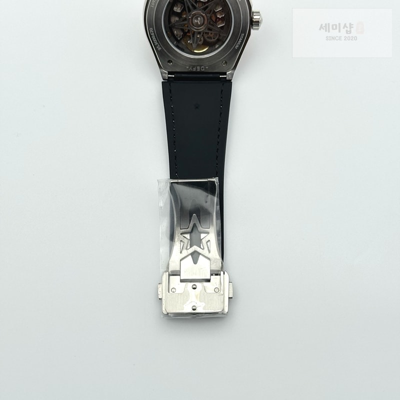 제니스 LF공장 제니스 데피 클래식 스켈레톤 로즈골드콤비 블랙다이얼 거미스트랩 ZEN048C - Defy Classic Skeleton YG/SS/LE Ske LF V2 A2892 시계 9번 이미지