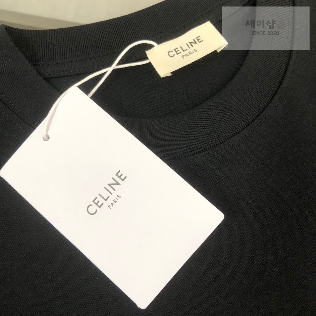 C E L I N E 셀린느 로고 루즈 티셔츠 블랙 의류 7번 이미지