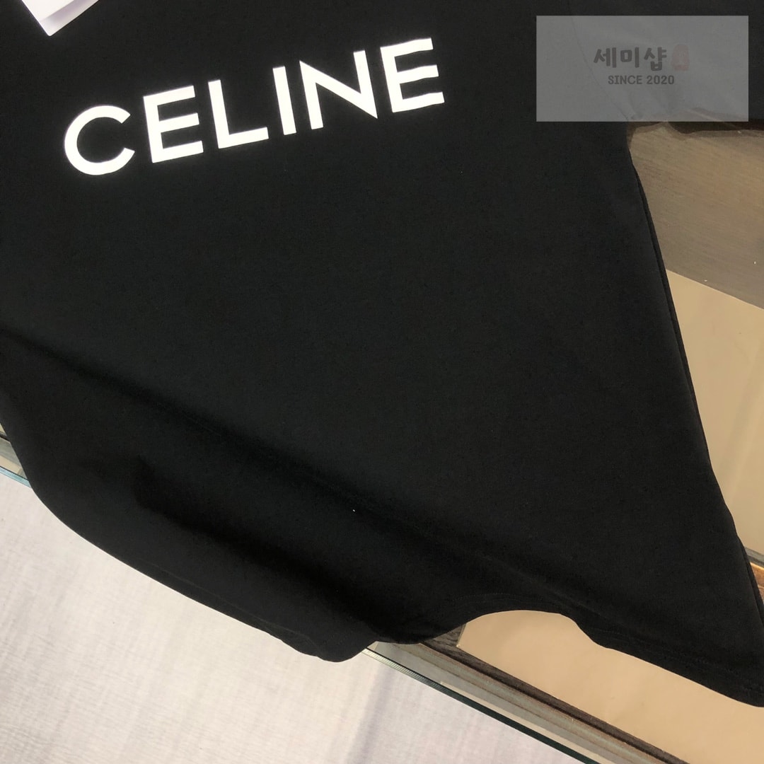 C E L I N E 셀린느 로고 루즈 티셔츠 블랙 의류 6번 이미지