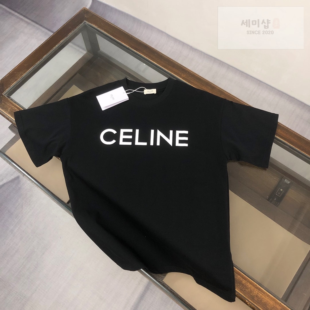 C E L I N E 셀린느 로고 루즈 티셔츠 블랙 의류 2번 이미지